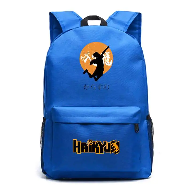 

Рюкзак Haikyuu аниме-рюкзаки Модный повседневный рюкзак для мужчин и женщин Синие Школьные сумки Haikyuu аниме рюкзак сумка
