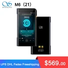 Портативный музыкальный плеер SHANLING M6 21, поддержка MQA, музыкальный плеер с высоким разрешением, DSD512 32 бит768 кГц, двойной ES9038Q2M DAC, выходы 3,52,54,4 мм