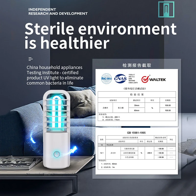Новый портативный УФ светильник на 360 градусов для дома шкафа обуви ванной