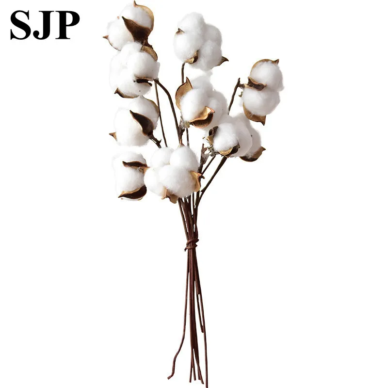 Натуральный хлопковый букет из сушеных цветов Одноместный для гостиной вечный