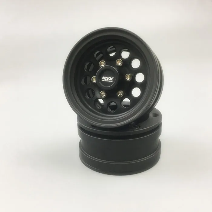 Model Rock Crawler-llanta de rueda de 1,55 pulgadas, aleaci&oacute;n de aluminio, cubo de rueda de 1,55 "y 46mm para coches teledirigidos, piezas mejoradas-0