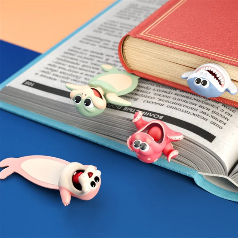 

3D Stereo Cartoon Marker Animal Bookmarks Original Cute PVC Material Funny Gift