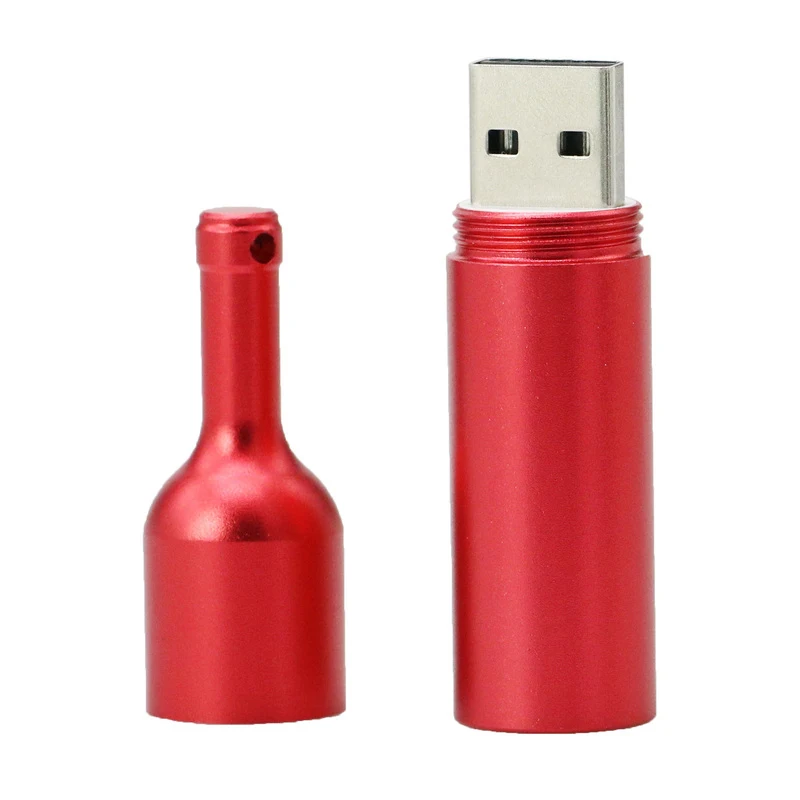 Топ бутылки вина металла флэш накопитель Usb брелок карта памяти Флеш