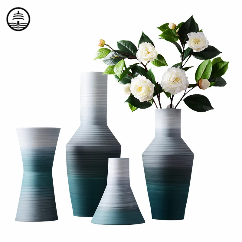 

BAO GUANG TA Nordic Abstract Painting Ceramics Arts Vase Dried Flower Arrangement Floral Organ Luxurious Home Decoration R6972