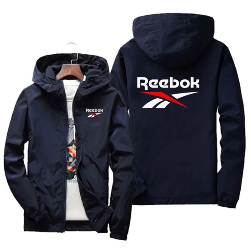 

Мужская ветровка с капюшоном, черная водонепроницаемая куртка на молнии, Повседневная тонкая уличная куртка, большие размеры, весна 2021
