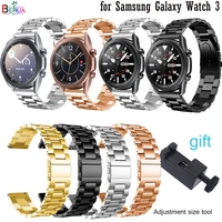behua stainless steel watchband for samsung galaxy watch 3 41mm 45mm strap wristband replacement 20mm 22mm watchband bracelet