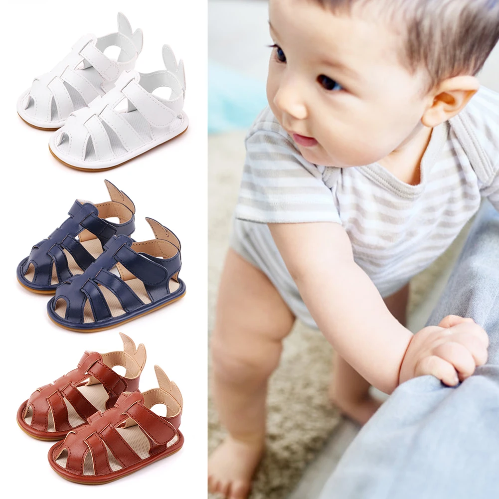 

Baby PU Leather Spring Summer Autumn White, Dark Blue, Brown Boys Fashion Solid Color Shoes Prewalker 2021