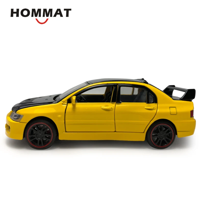 HOMMAT 1:32 Mitsubishi Lancer Evolution IX EVO черная металлическая крыша Литые и игрушечные машинки