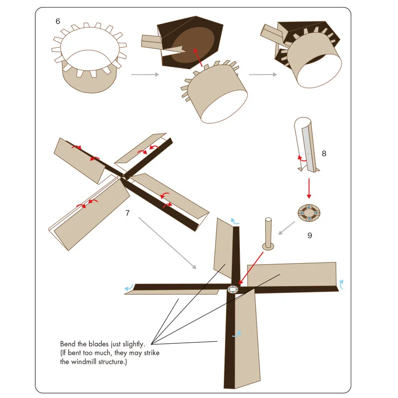 Нидерландская бумажная 3d модель в виде ветряной мельницы всемирно известная