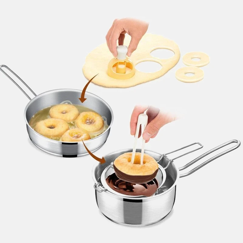 

Food Cookie Cake Donut Mold Kitchen Desserts Bread Patisserie Bakery Baking Tools Cutter DIY Stencil Doughnut Maker Mould