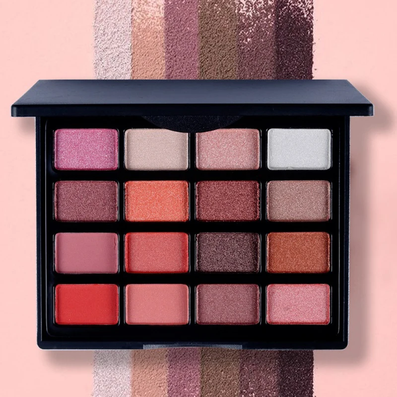 

16 colors beauty makeup matte shimmer eyeshadow palette waterproof lasting nude color eyeshadow glitter eye shadow tool brush
