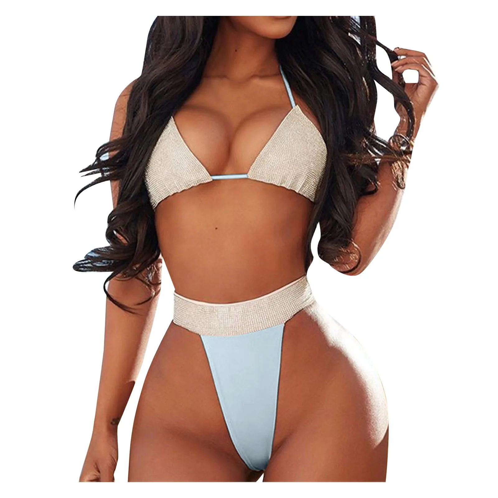 

Women Sexy Bandeau Bandage Bikini Set Push-up Brazilian Swimwear Beachwear Suit Deep-v Beachwear Bathing Suit