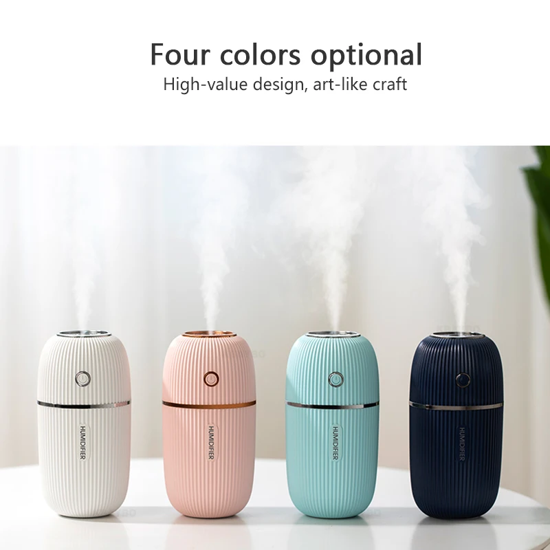 

300ML Aroma Oil Diffuser Mini Ultrasonic Air Humidifier USB Mist Maker Portable Car Freshener Purifier Fogger With Night Lights