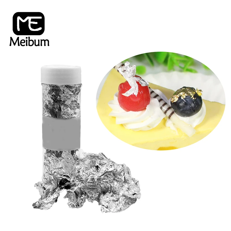 Серебряная фольга для украшения шоколада помадки свадебного дня рождения