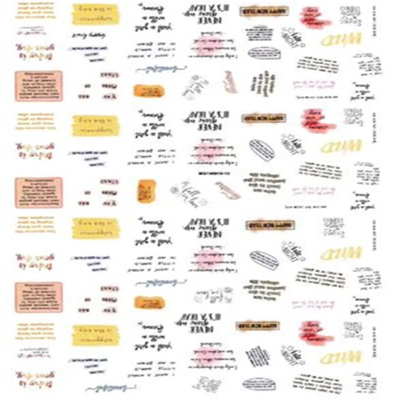 Fashional Hot Selling High Quality Nail Stickers Engliash Words Back Adhesive Light Traceless Decals for Girls Student Gift | Красота и