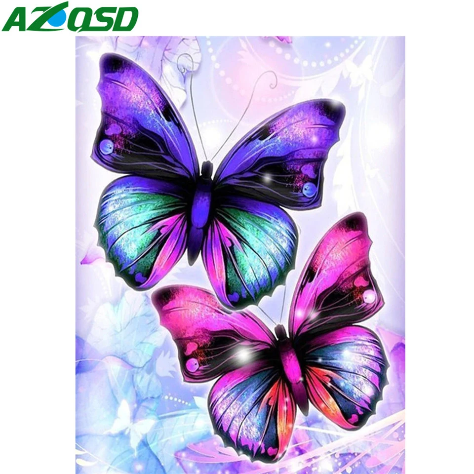 AZQSD алмазная вышивка бабочка крестиком рукоделие мозаика животное картина