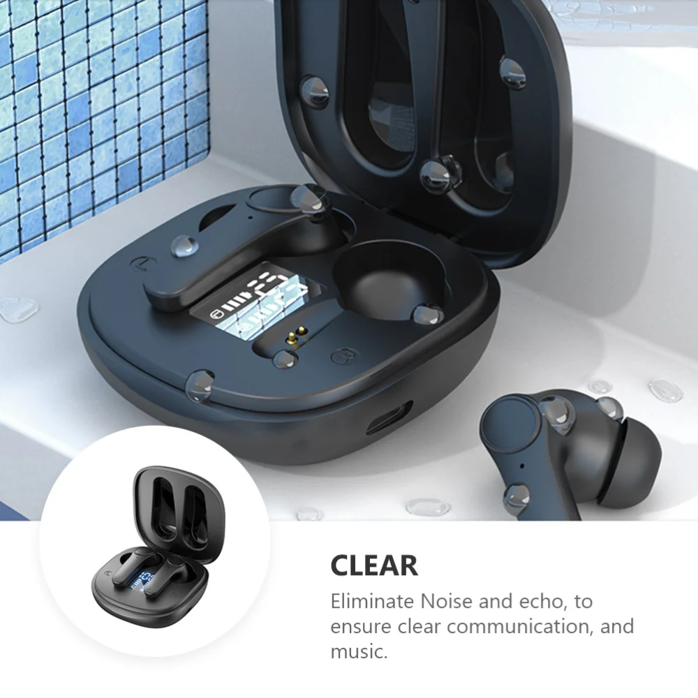 

1 Set Waterproof Earpieces Sport Earbud Wireless Headphone Stereo Sports Headset
