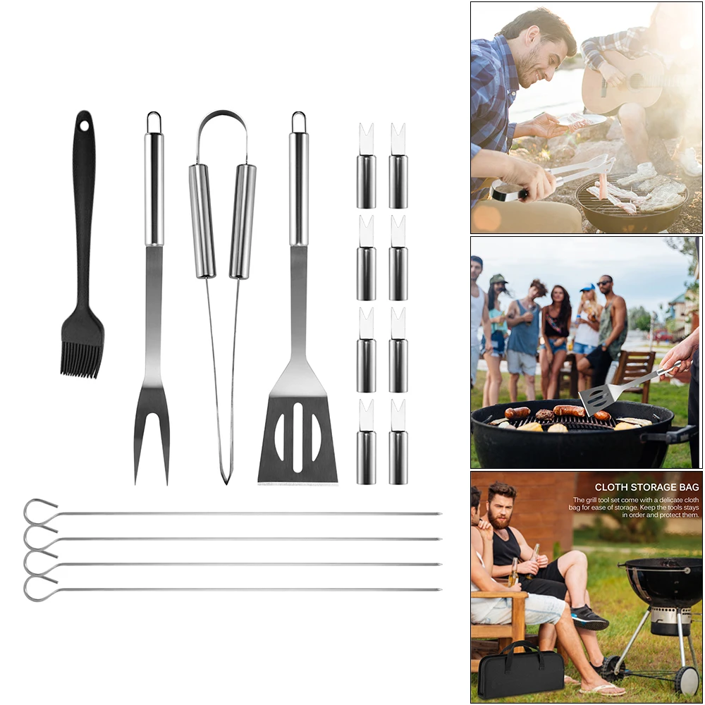 Набор инструментов для домашнего барбекю и гриля комплект из 16 предметов