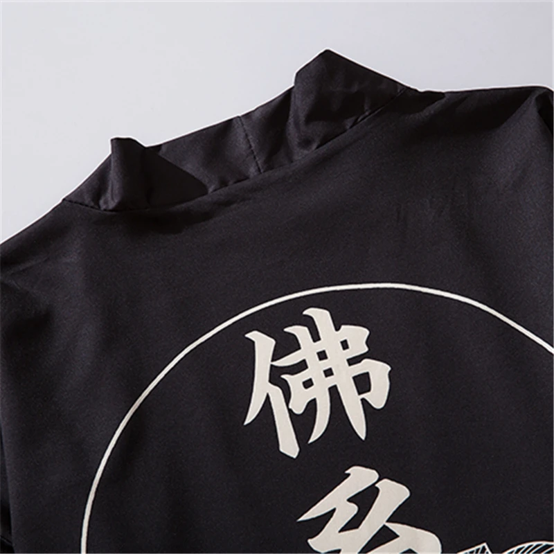 Bebovizi мужской кимоно кардиган японское рубашка блузка Yukata для мужчин Haori Obi