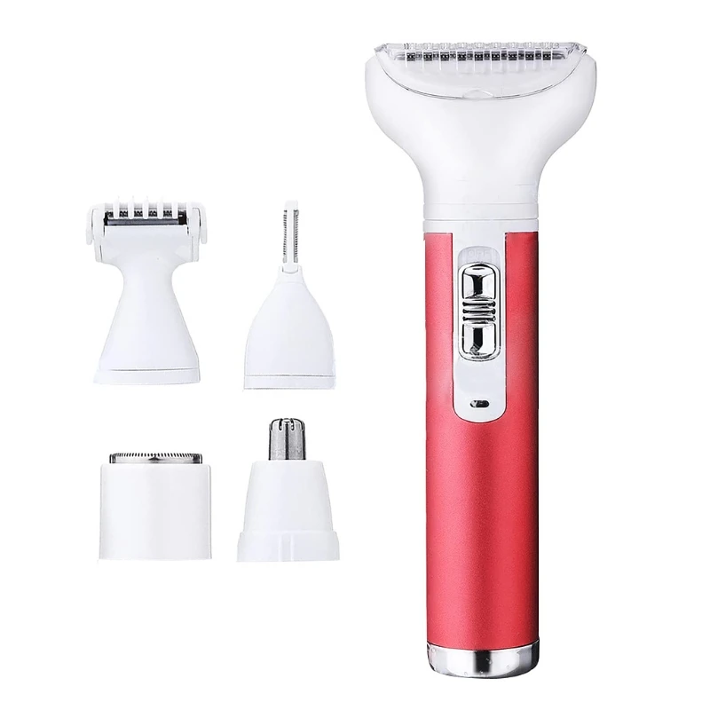 

CPDD Mini Electric Epilator Bikini Trimmer Lady Shaver 5 in 1 Groomer Kit Facial Hair Removal for Women Cordless Rechargeable