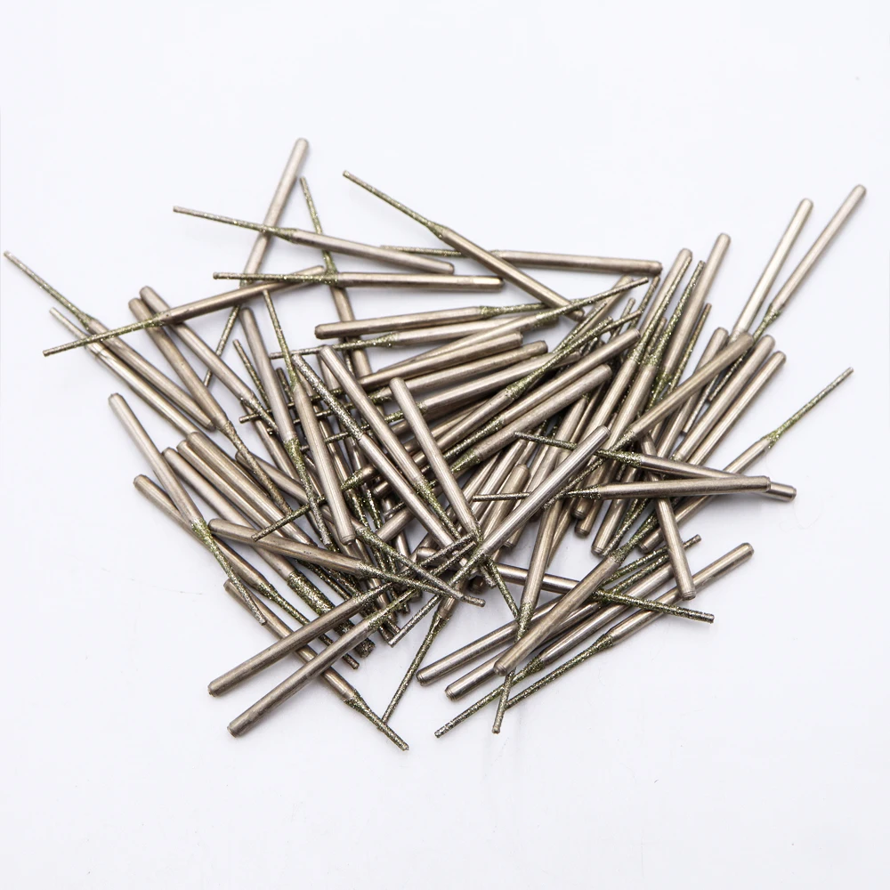 

Extra Long Diamond Drill Bit 120# Emery Peeling bit Small Drilling bits Type A Tooth Burr 40pcs