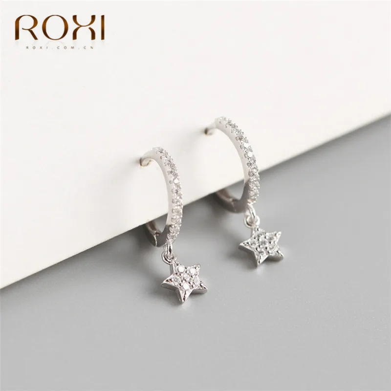 Женские серьги-гвоздики в Корейском стиле ROXI из стерлингового серебра 925 пробы с