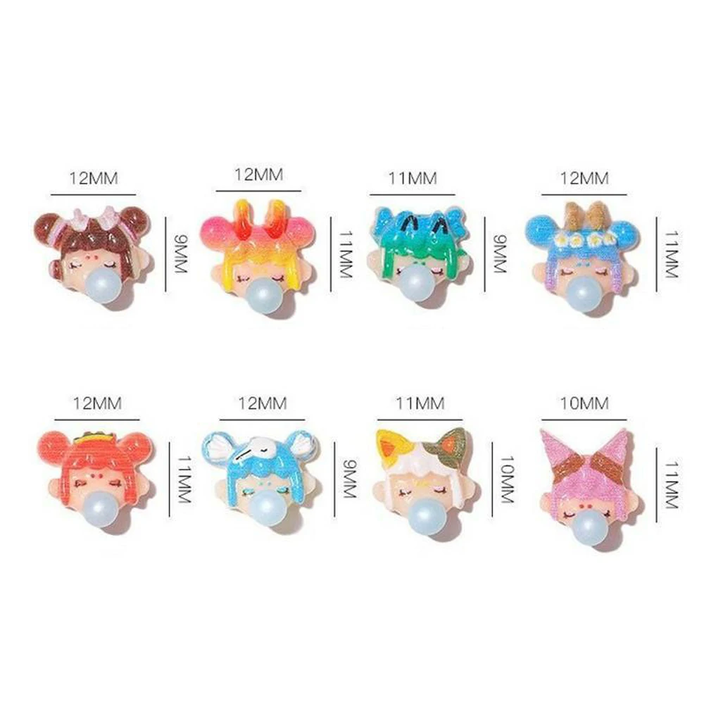 1 коробка прелестная маленькая девочка ногтей ювелирные подвески Нейл-арт в