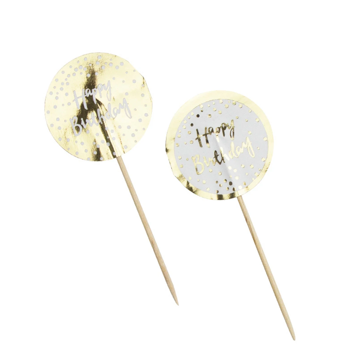 Круглый торт Топпер для торта С Днем Рождения буквенный принт капкейка-фруктовый