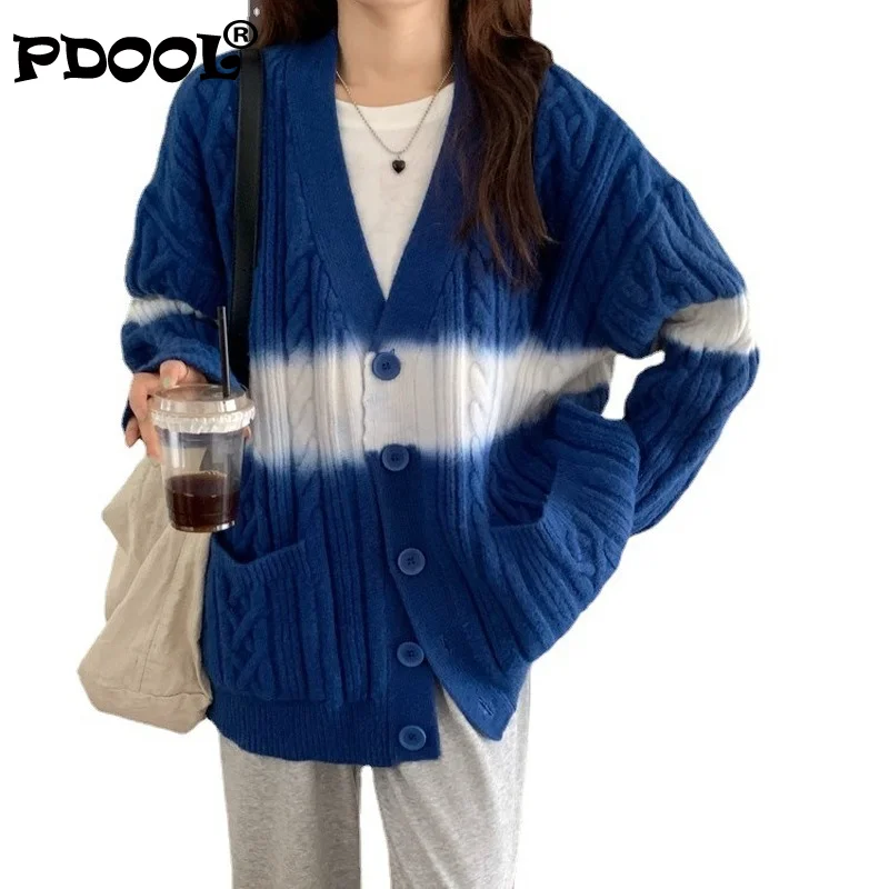 Осень 2021 корейский вязаный кардиган с подвеской Женский Свободный Повседневный