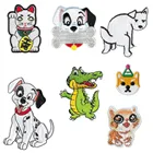 Мультяшная Милая собачка вышитая тканевая наклейка Милая нашивка с собакой удачи нашивка для украшения одежды наклейка Аксессуары для шитья