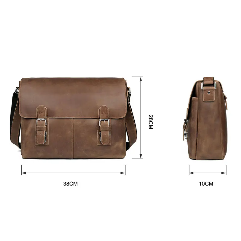 Сумка мессенджер JMD 6002LR 2 мужская из натуральной кожи Крейзи Хорс Винтажная