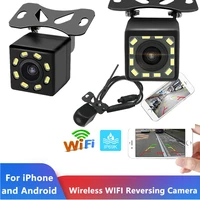 car rear view camera wifi universal 8 led night vision backup parking reverse camera waterproof 170 wide angle hd color image