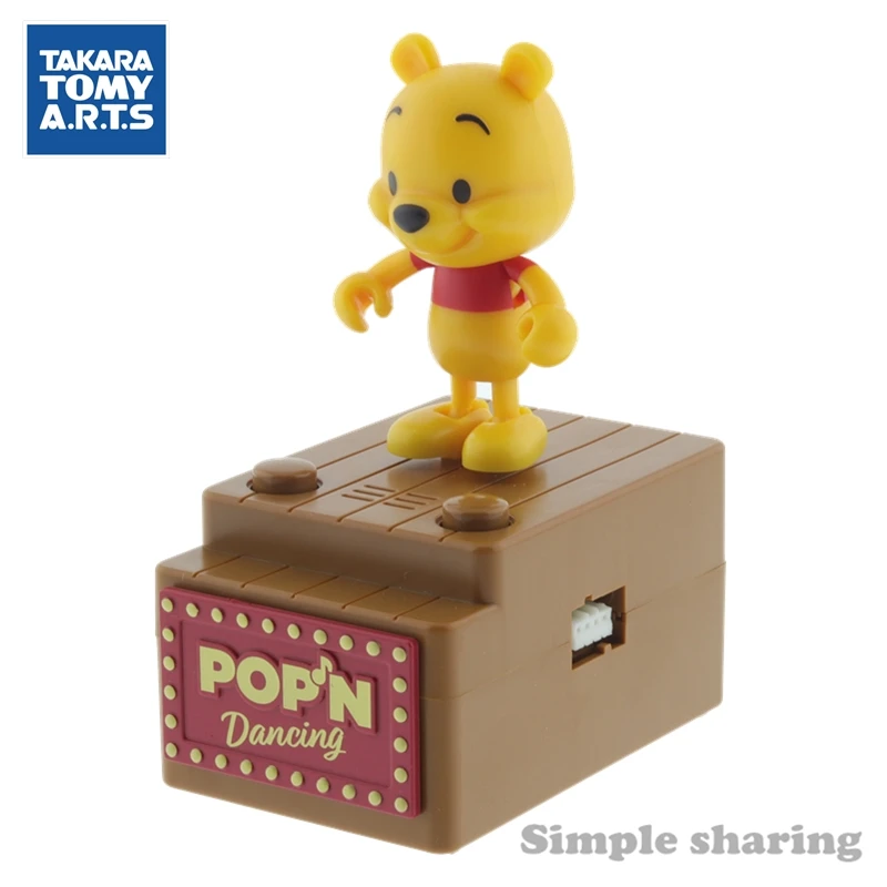 TAKARA TOMY arts pop'n dancing winnie the pooh фигурка детские игрушки Дисней аниме Детская кукла