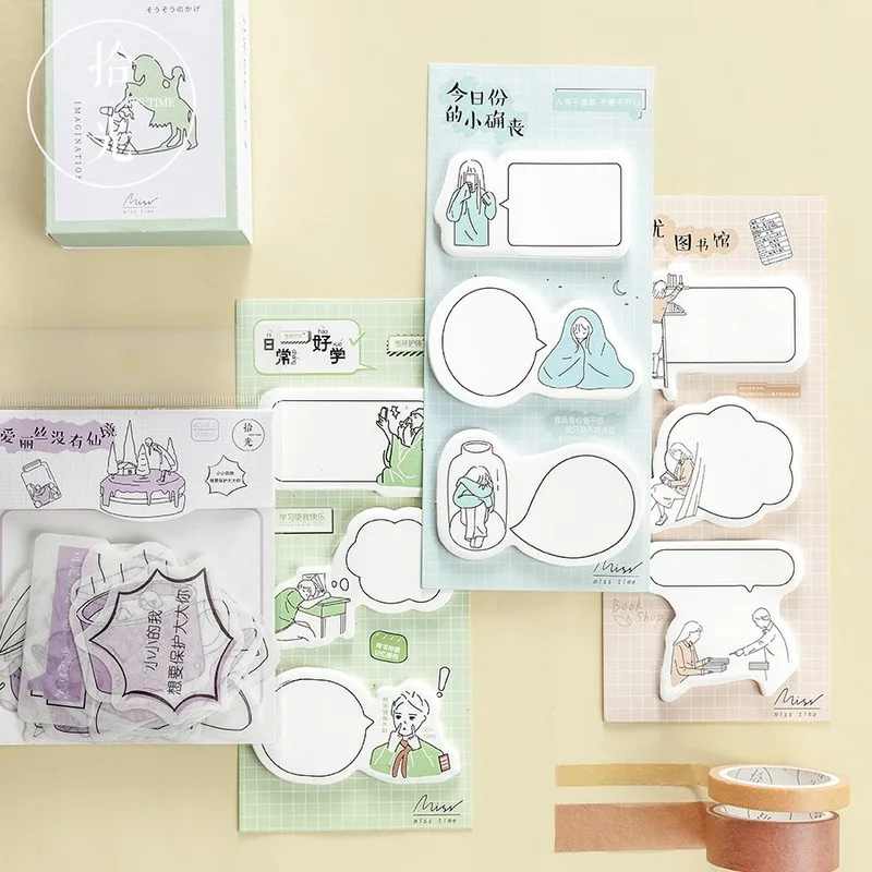 60 шт./компл. Kawaii мультфильм Memo Pad милые наклейки в виде окна липкие Note офисные