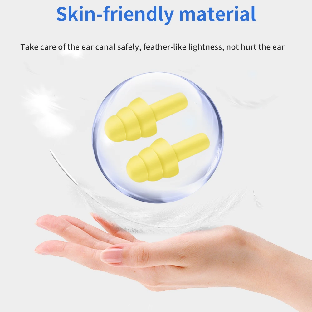 TISHRIC мягкие силиконовые затычки для ушей из пены с защитой от шума плавания и