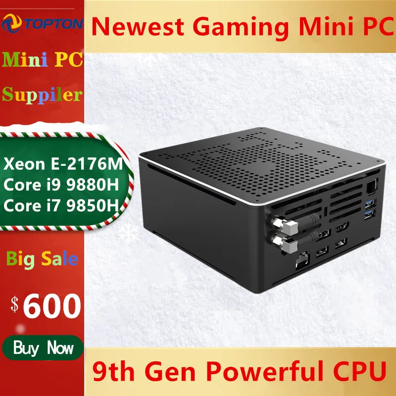 Новейший Intel i9 9880H i7 игровой Мини ПК Windows 10 2 Lans настольный компьютер системный блок