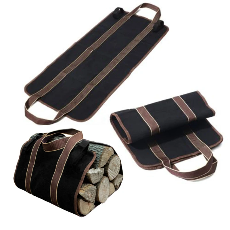 

Supersized Canvas Firewood Wood Carrier Camping Outdoor Holder Carry Bag Hot Top
