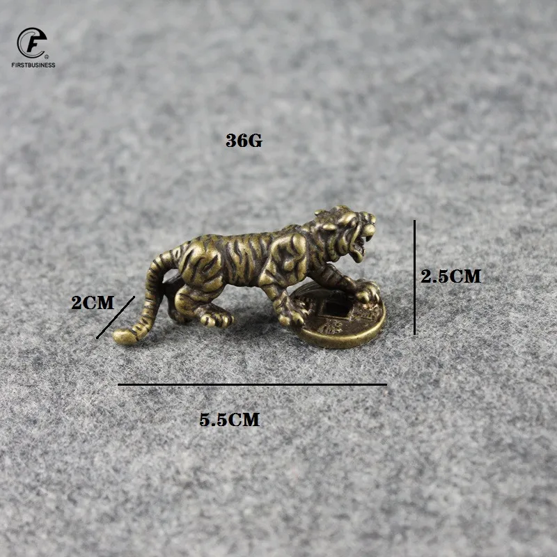 Чистая медь зодиака животных Bonanza Тигр фигурка украшения твердая латунь