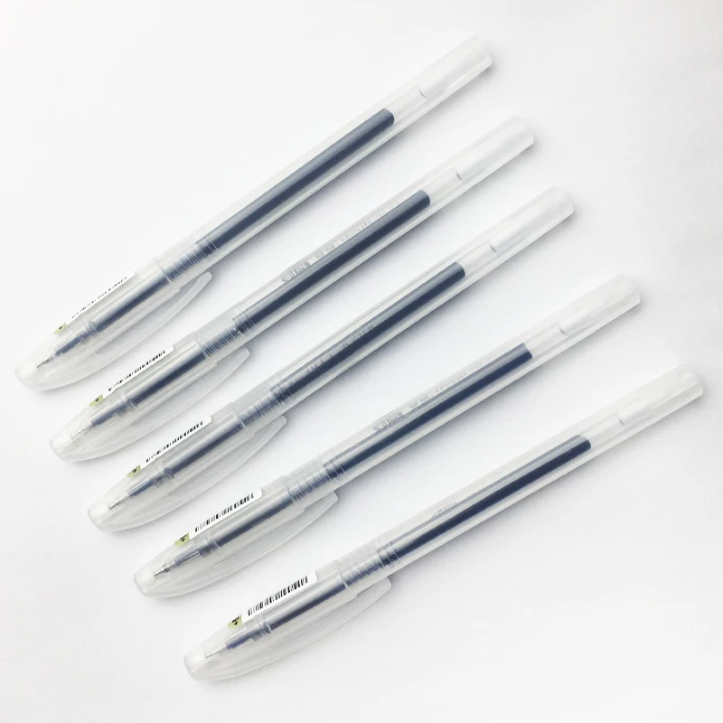 

10 Pcs Simple Office Black Gel Pen 0.5mm Stationery Korean Office Material School Supplies Promotional Wholesale