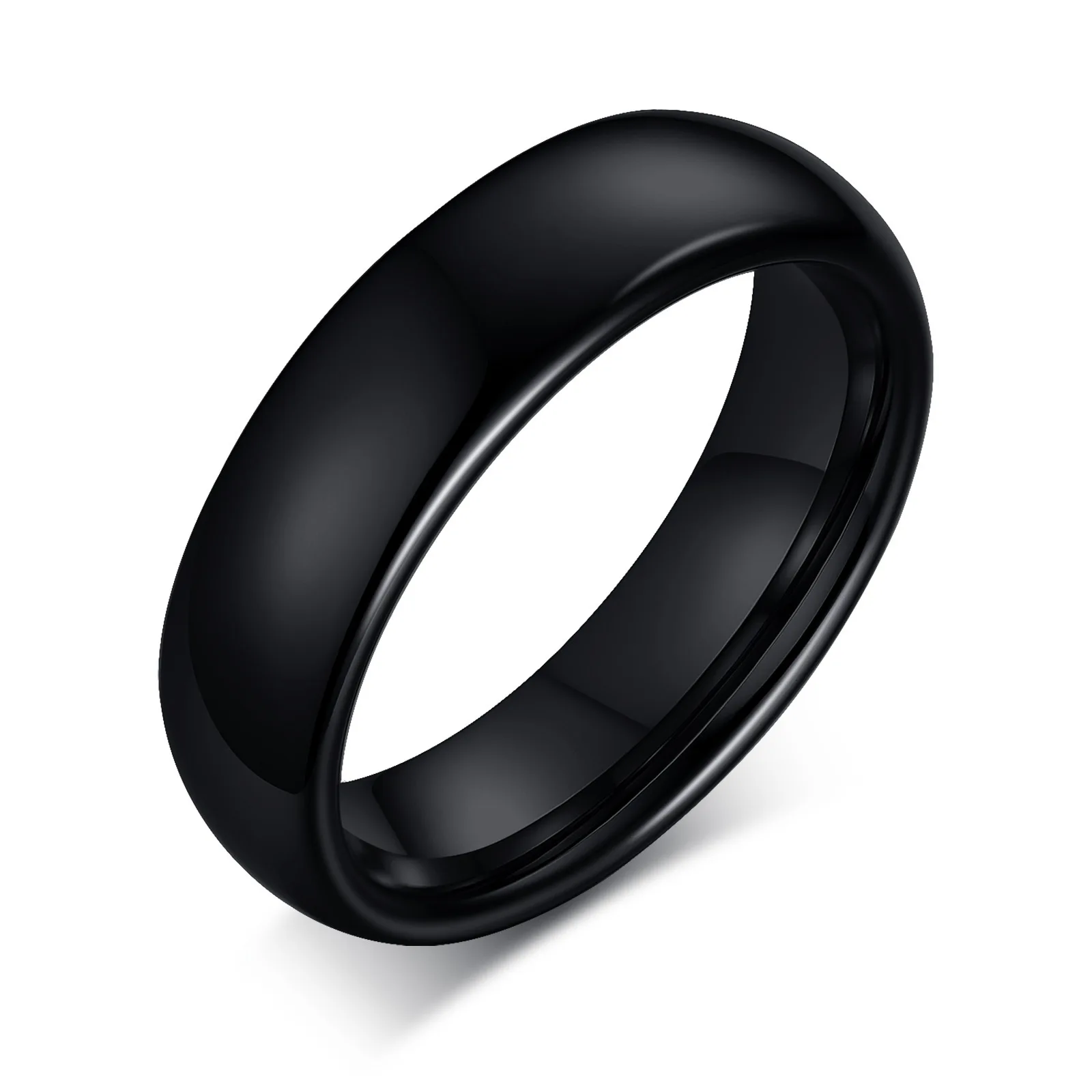 

Модное мужское кольцо из карбида вольфрама черного цвета 6 мм, классическое обручальное свадебное ювелирное изделие