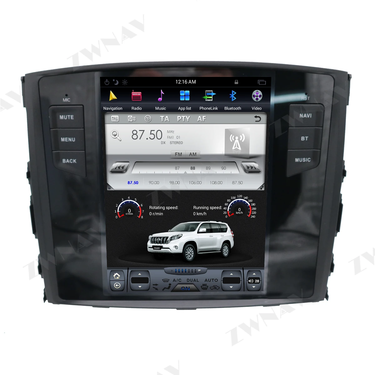 Вертикальный Tesla экран Android 9 0 Автомобильный мультимедийный плеер для MITSUBISHI PAJERO V97