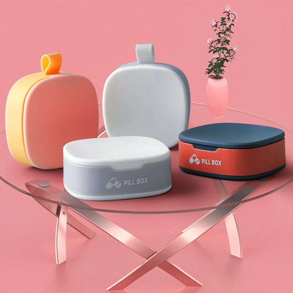

Pocket Pill Box 4 Grids Weekly Medicine Storage Box Pill Dispenser Portable Travel Medicine Container Mini Pill Organizer Case