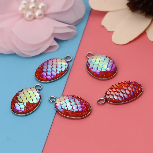 Новые горячие 304 нержавеющая сталь и Русалка из смолы рыбы Дракон весы амулеты