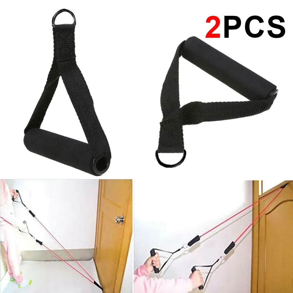 

2PCS Duty D-ring Pull Rope Cable Handle Resistance Band Accessories for Fitness Crossfit Lifting Pulling Workout