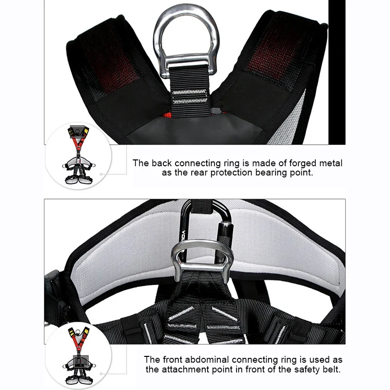

Rock Climbing Full Body Safety Belt Aerial Work Harness Anti Fall Removable Altitude Protection Equipment HB88