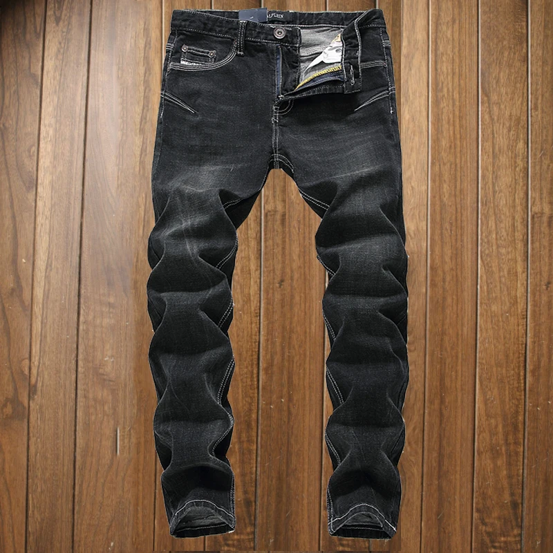 

Mens Youthful Straight Slim High Quality Pants Denim Casual Harem Male Fashion male Black Trousers Versatile Jeans Streetwear