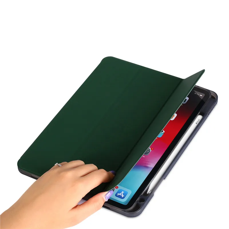 

Funda iPad Pro 12.9 2020 Case 4th Gen Tri-fold PU Leather stand Smart Cover cases ipad pro 11 2020 with Pencil Holder capa