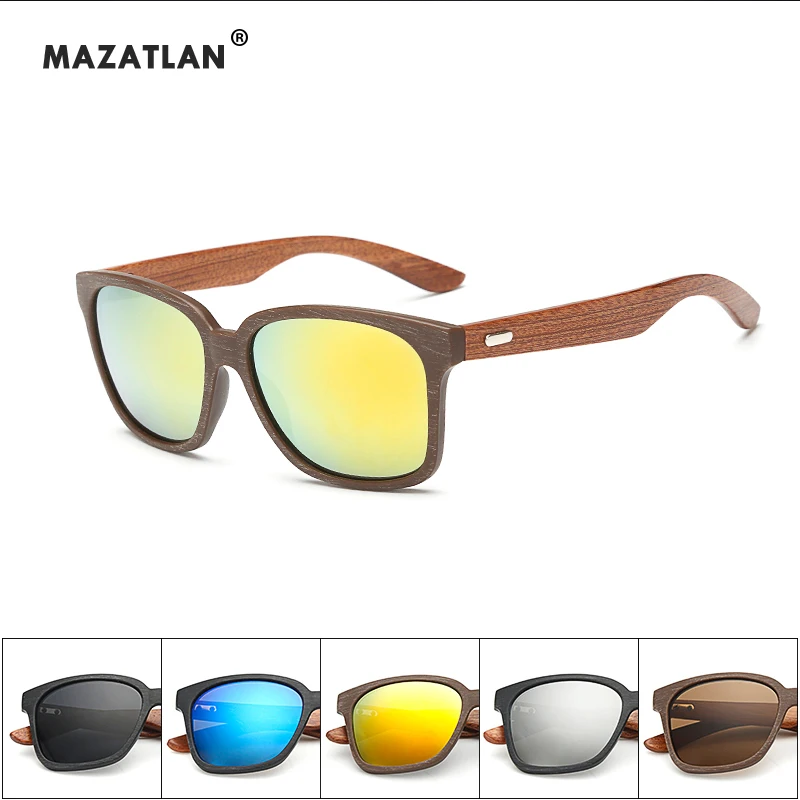 Новые деревянные бамбуковые солнцезащитные очки мужские женские дизайнерские