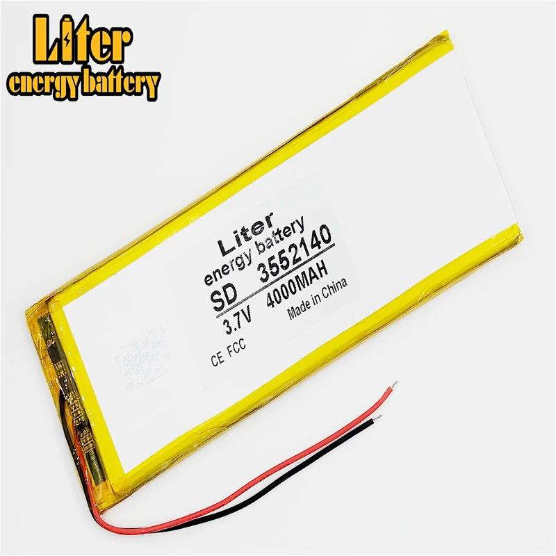 New 3.7 V lithium polymer battery rechargeable 3552140 pl 4000 mah tablets | Электроника