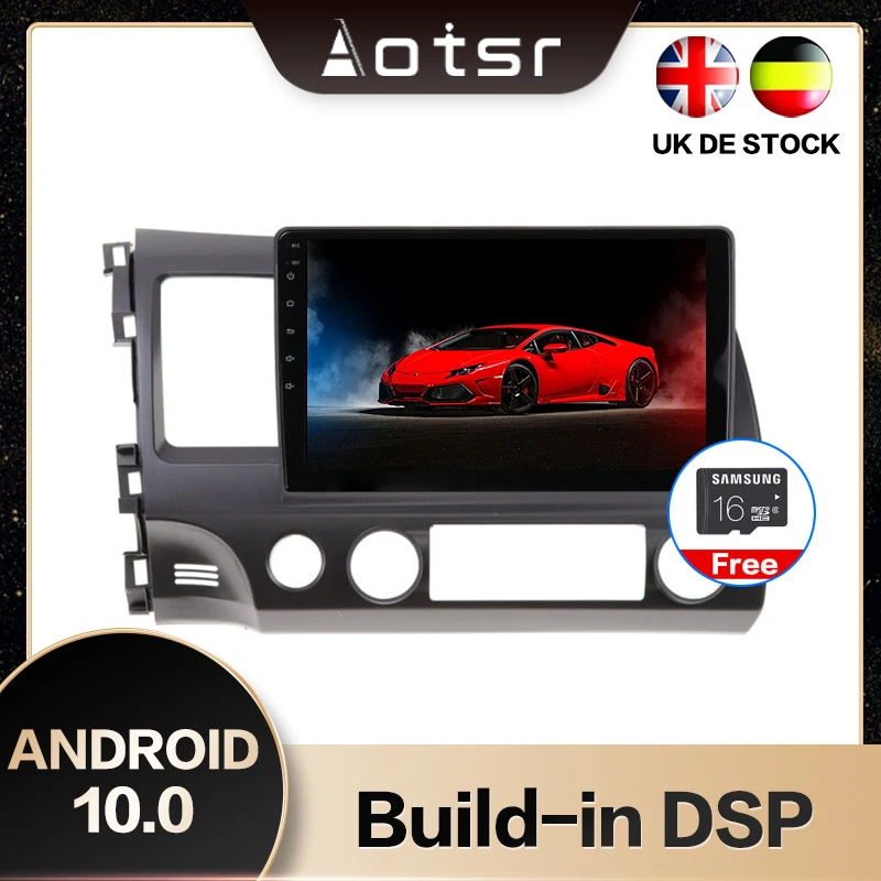 AOTSR 10 1 дюймовый новый Android 0 GPS-навигатор Автомобильный стереоплеер для Honda Civic